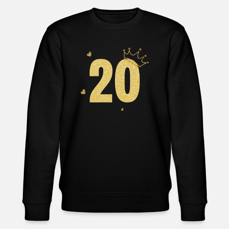 20e anniversaire couronne doré - Sweat bio CHANGER Stanley/Stella Unisexe - noir