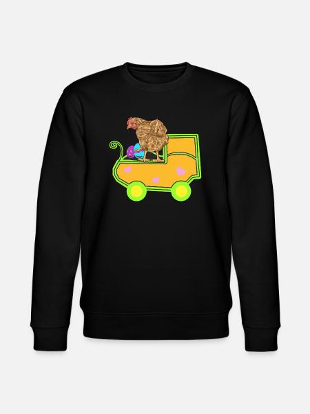 Chicken Eggs Pregnant Pregnancy Birth - Stanley/Stella CHANGER Unisex Organic Sweatshirt - black