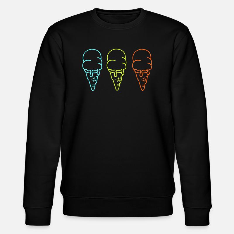eis eiscreme 3 - Stanley/Stella Unisex Bio-Sweatshirt CHANGER  - Schwarz