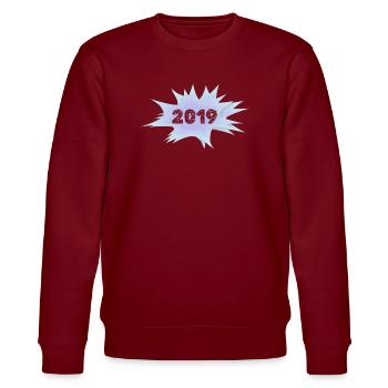 2019 - Stanley/Stella Unisex Bio-Sweatshirt CHANGER  - Burgunderrot - Vorne - Nik (191cm) & Marisol (170cm)