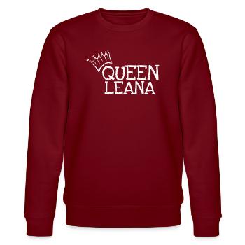 Leana as a given name - Stanley/Stella CHANGER Unisex Organic Sweatshirt - burgundy - Front - Nik (191cm) & Marisol (170cm)