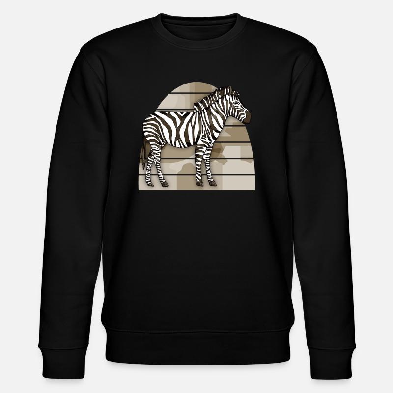 Zebra - Stanley/Stella Unisex Bio-Sweatshirt CHANGER  - Schwarz