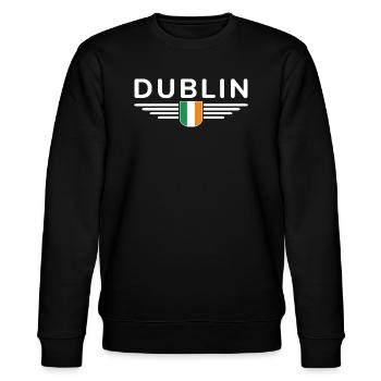 T-shirt Dublin pour les supporters irlandais - Sweat bio CHANGER Stanley/Stella Unisexe - noir - Devant - Nik (191cm) & Marisol (170cm)