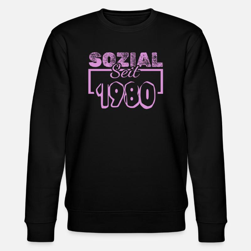 seit 1980 - Stanley/Stella Unisex Bio-Sweatshirt CHANGER  - Schwarz