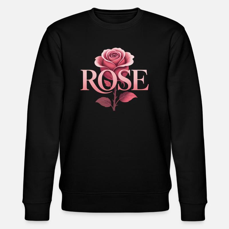 Rose - Logo botanique cool - Sweat bio CHANGER Stanley/Stella Unisexe - noir