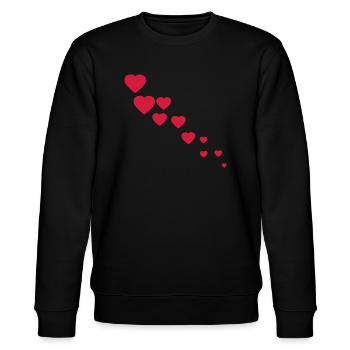 herzen - Stanley/Stella Unisex Bio-Sweatshirt CHANGER  - Schwarz - Vorne - Nik (191cm) & Marisol (170cm)
