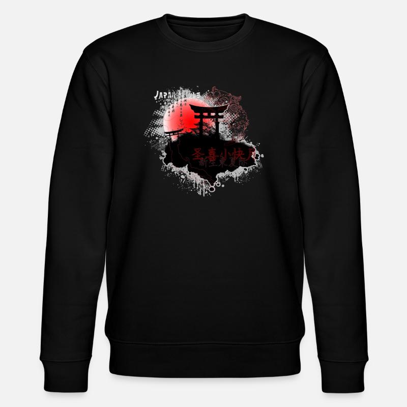 Japan Style (Torii) 01 - Stanley/Stella Unisex Bio-Sweatshirt CHANGER  - Schwarz
