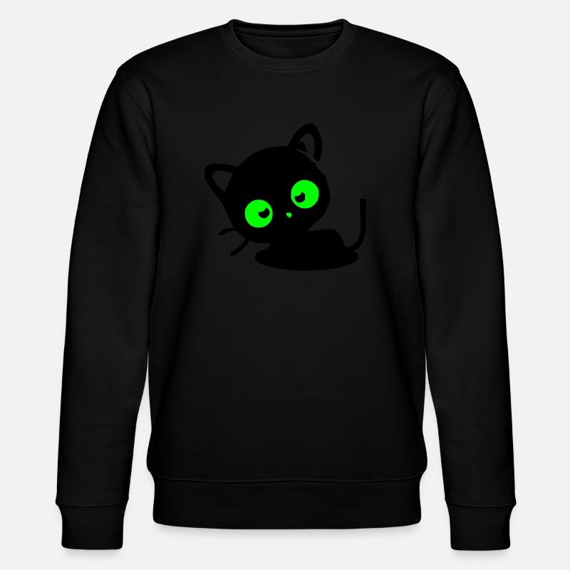 Katze - Stanley/Stella Unisex Bio-Sweatshirt CHANGER  - Schwarz