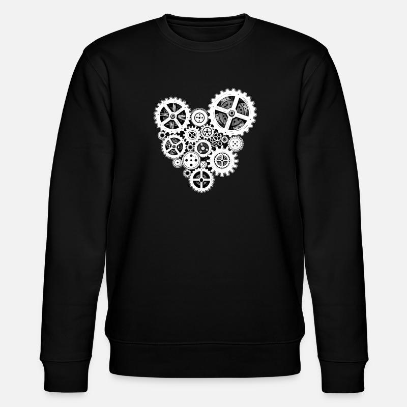 steampunk heart - Stanley/Stella Unisex Bio-Sweatshirt CHANGER - Schwarz