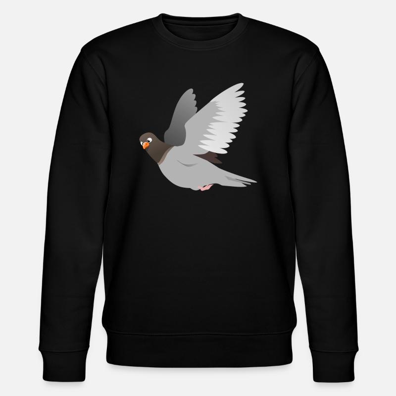 Taube in grau - Stanley/Stella Unisex Bio-Sweatshirt CHANGER  - Schwarz