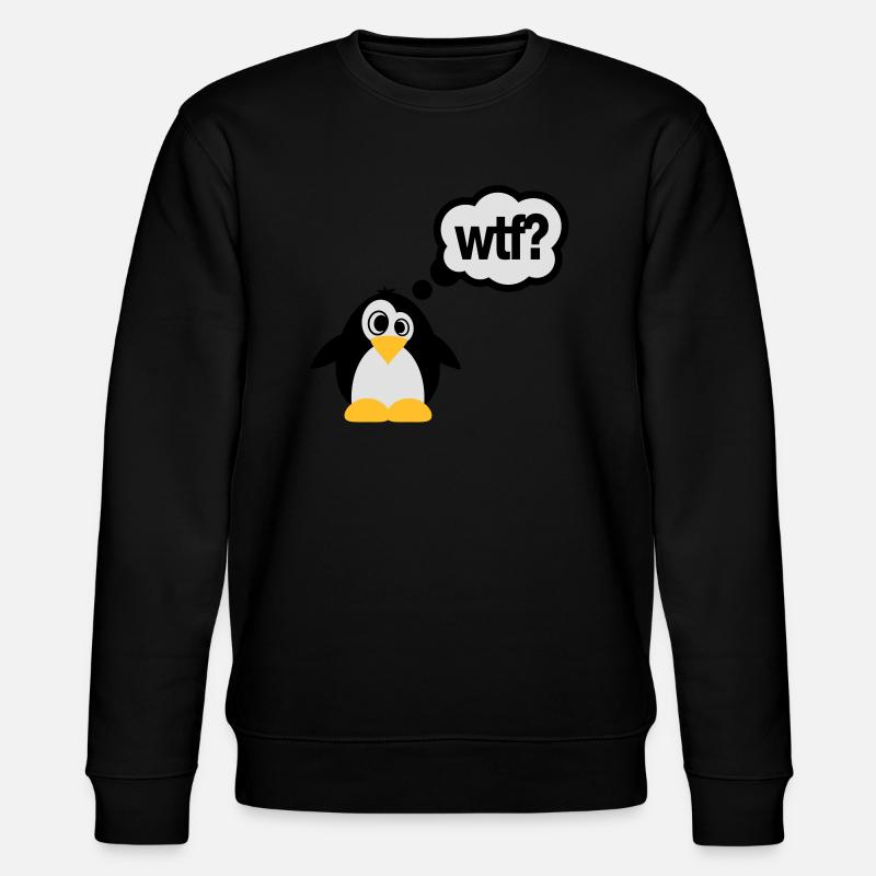 pinguine wtf - Stanley/Stella Unisex Bio-Sweatshirt CHANGER  - Schwarz