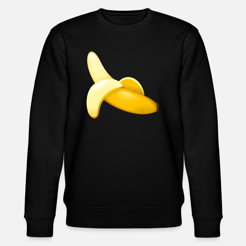 Smiley Banana - Stanley/Stella Unisex Bio-Sweatshirt CHANGER  - Schwarz
