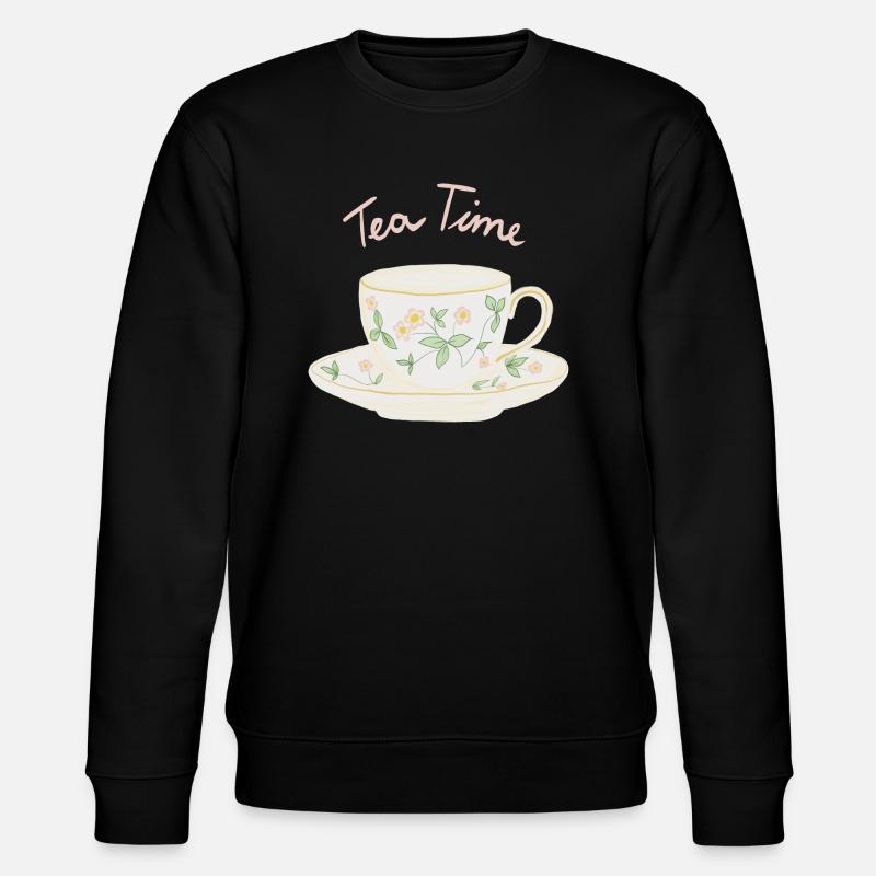 Tea Time - Stanley/Stella Unisex Bio-Sweatshirt CHANGER  - Schwarz