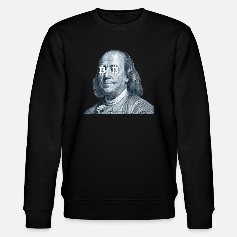 Benjamin Franklin Bitcoin - Sweat bio CHANGER Stanley/Stella Unisexe - noir