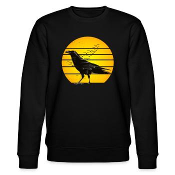 Rabe Krähe Kelten - Stanley/Stella Unisex Bio-Sweatshirt CHANGER  - Schwarz - Vorne - Nik (191cm) & Marisol (170cm)