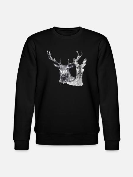 Deer and doe - Stanley/Stella CHANGER Unisex Organic Sweatshirt - black