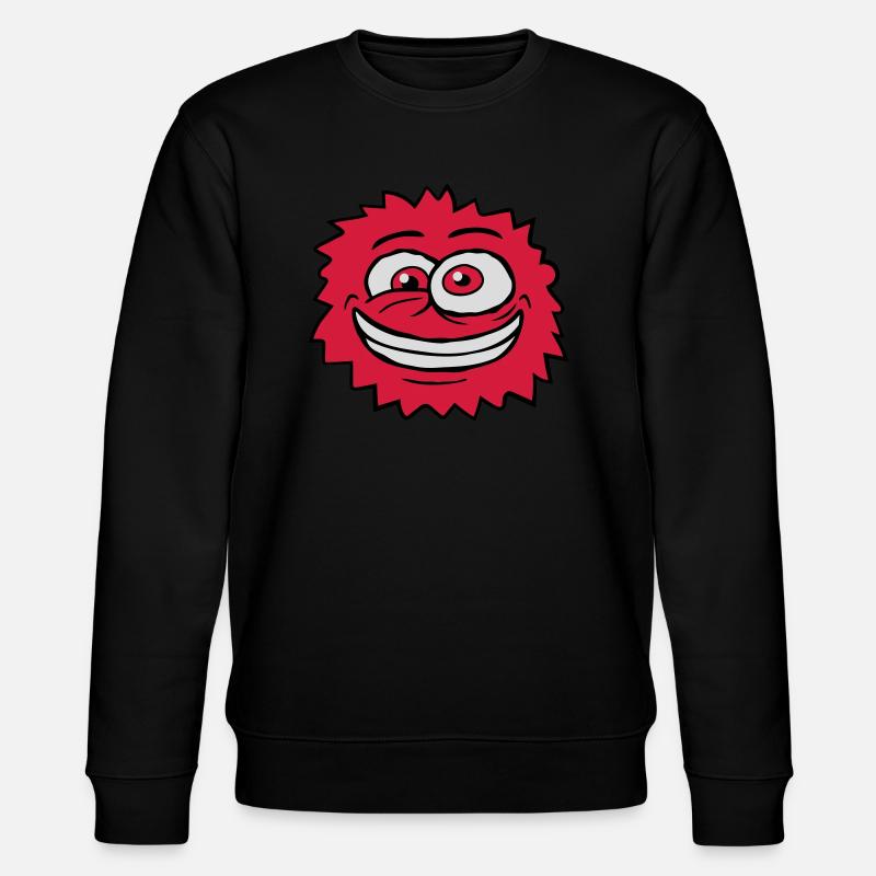 Monster verrücktes Comic Gesicht - Stanley/Stella Unisex Bio-Sweatshirt CHANGER - Schwarz