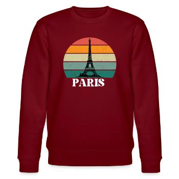 Paris - Sweat bio CHANGER Stanley/Stella Unisexe - bordeaux - Devant - Nik (191cm) & Marisol (170cm)