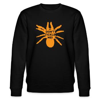 Don't tickle me ! Spider Halloween Orange Funny - Stanley/Stella CHANGER Unisex Organic Sweatshirt - black - Front - Nik (191cm) & Marisol (170cm)