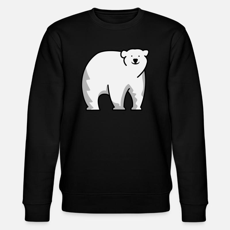 Ours blanc - Sweat bio CHANGER Stanley/Stella Unisexe - noir