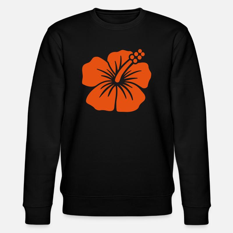 Hibiskus - Stanley/Stella Unisex Bio-Sweatshirt CHANGER  - Schwarz