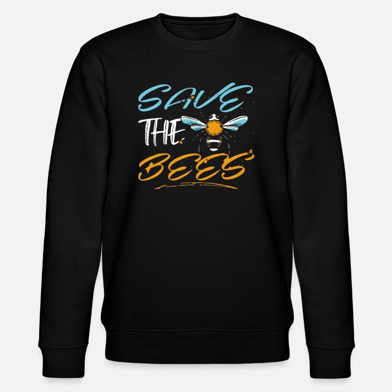 Save the bees - Stanley/Stella Unisex Bio-Sweatshirt CHANGER  - Schwarz