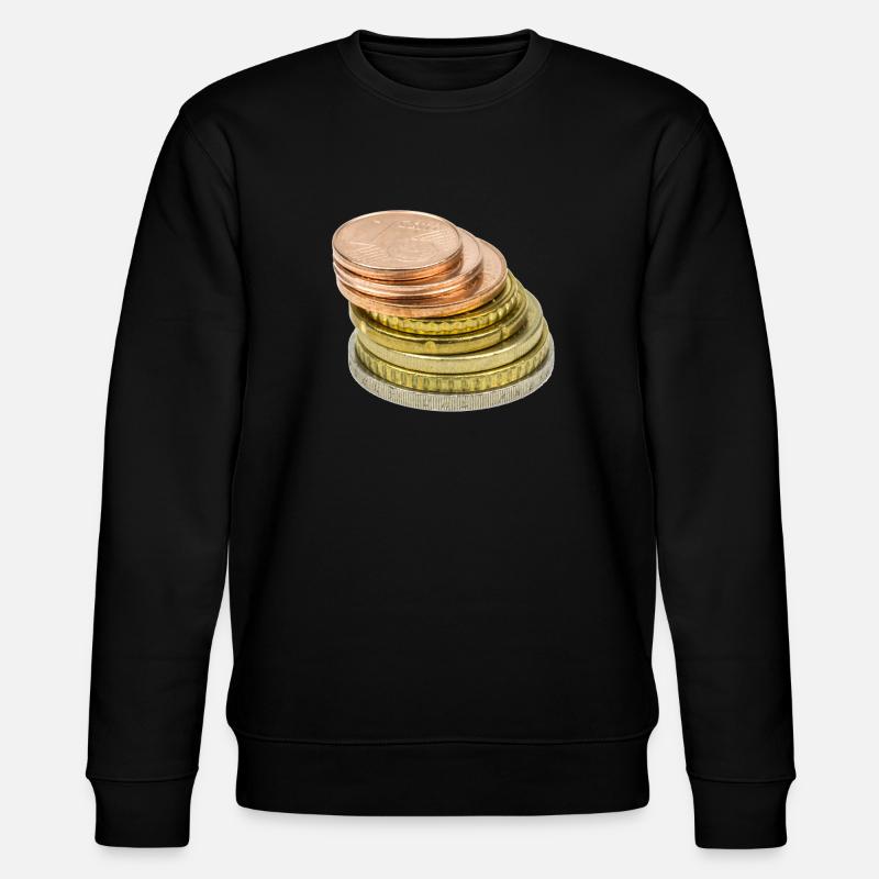 euro cent - Stanley/Stella Unisex Bio-Sweatshirt CHANGER - Schwarz