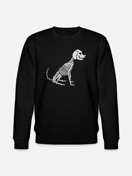 Skeleton Dog Halloween Design - Stanley/Stella CHANGER Unisex Organic Sweatshirt - black