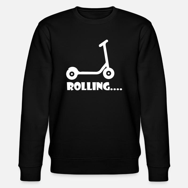 E-Scooter Roller Scooter - Stanley/Stella CHANGER Unisex Organic Sweatshirt - black