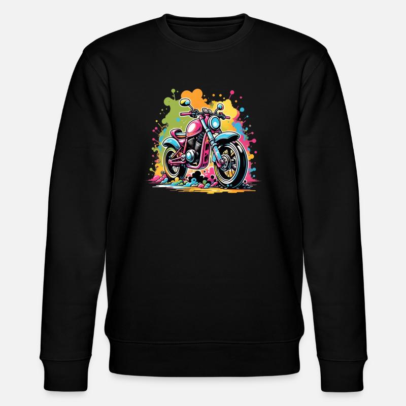 Motorcycle - Biker - Graffiti - Stanley/Stella CHANGER Unisex Organic Sweatshirt - black