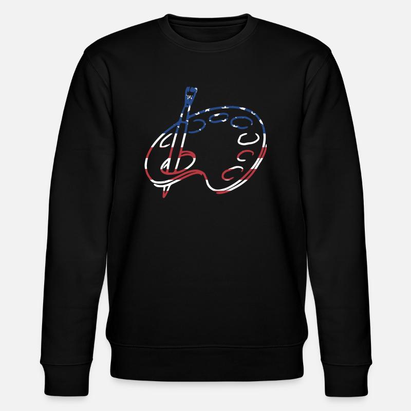 Painter Us Flag Painting - Stanley/Stella CHANGER Unisex Organic Sweatshirt - black