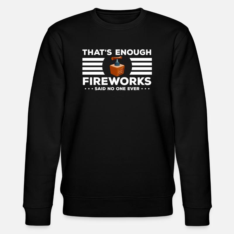Pyro Fußball Feuerwerker - Stanley/Stella Unisex Bio-Sweatshirt CHANGER  - Schwarz