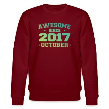 Octobre 2017 - Cadeau Anniversaire Octobre 2017 - Sweat bio CHANGER Stanley/Stella Unisexe - bordeaux - Devant - Nik (191cm) & Marisol (170cm)