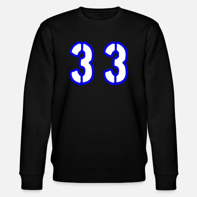33 Zahl Symbol - Stanley/Stella Unisex Bio-Sweatshirt CHANGER  - Schwarz