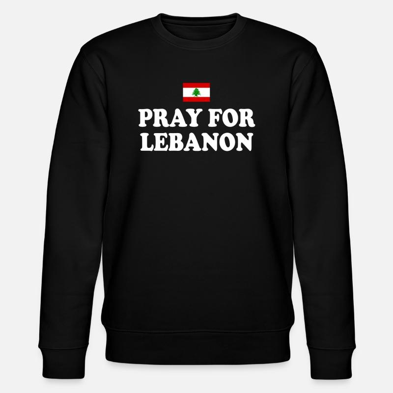 Pray for lebanon - Stanley/Stella CHANGER Unisex Organic Sweatshirt - black