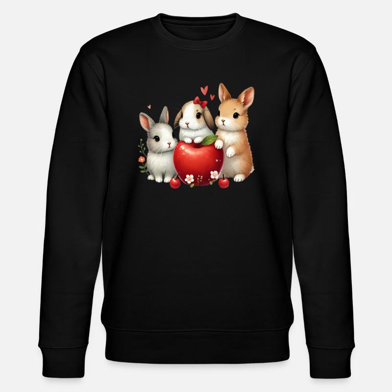 Rabbit - Stanley/Stella Unisex Bio-Sweatshirt CHANGER  - Schwarz