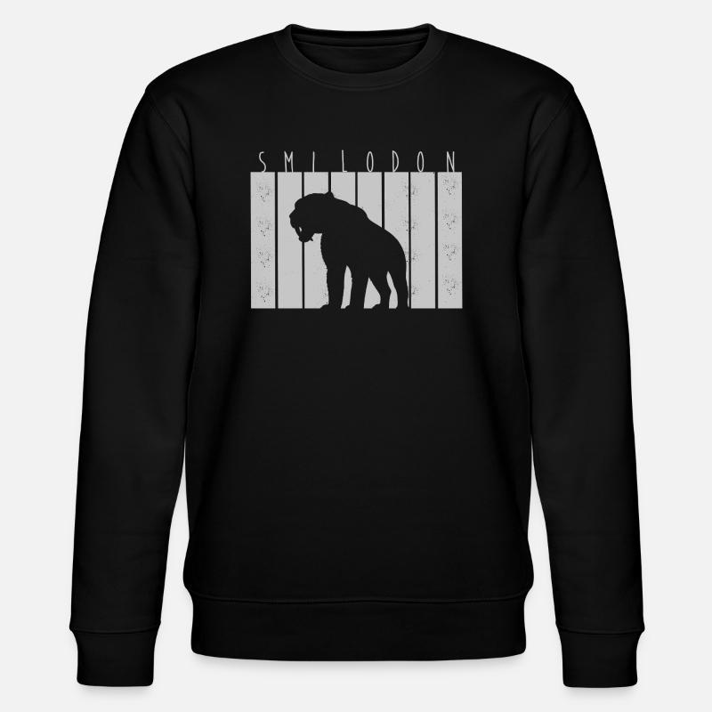Säbelzahntiger - Stanley/Stella Unisex Bio-Sweatshirt CHANGER  - Schwarz