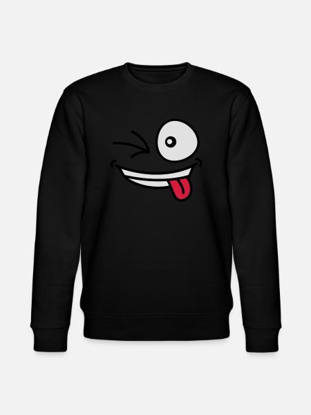crazy_grin_face - Stanley/Stella CHANGER Unisex Organic Sweatshirt - black