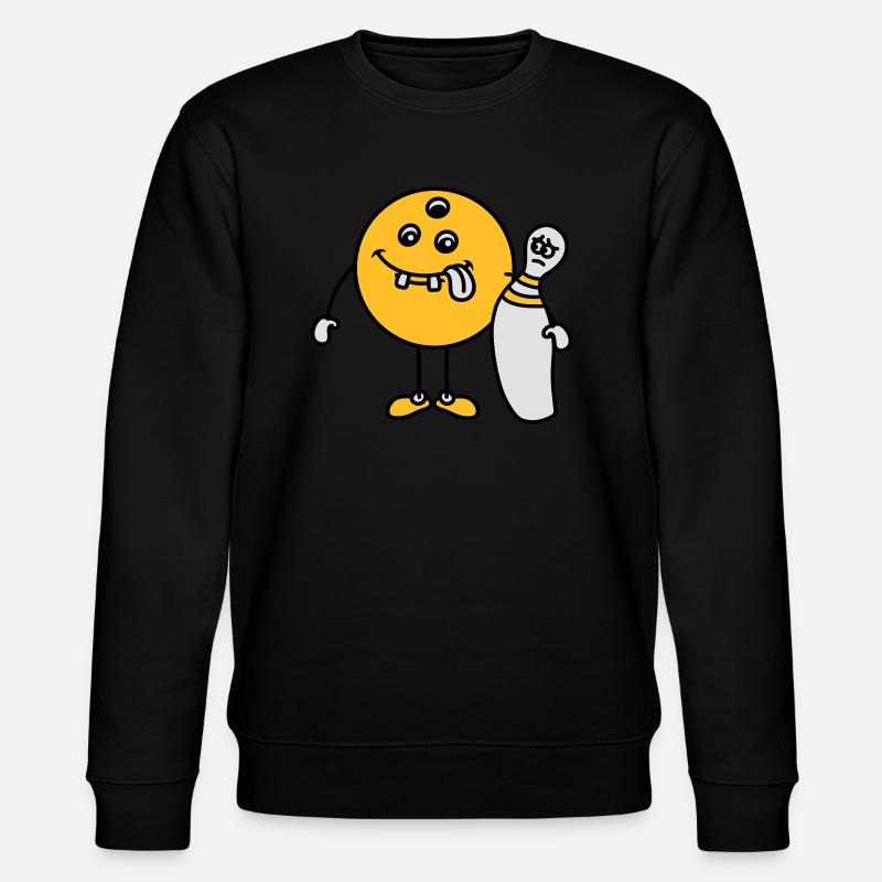 Funny Bowling Friends - Stanley/Stella Unisex Bio-Sweatshirt CHANGER  - Schwarz