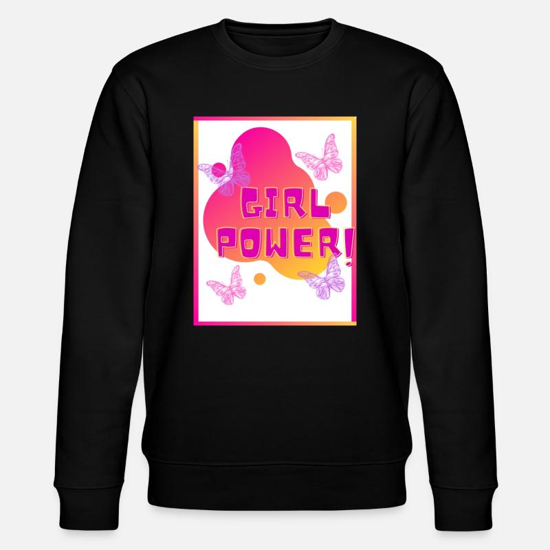 Girl POWER - Stanley/Stella Unisex Bio-Sweatshirt CHANGER  - Schwarz