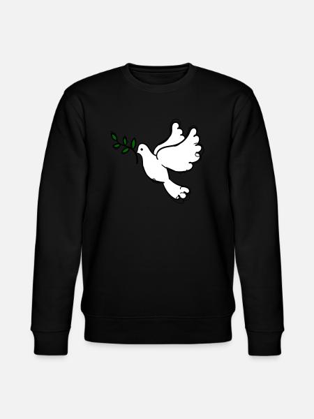 Taube des Friedens - Stanley/Stella Unisex Bio-Sweatshirt CHANGER - Schwarz