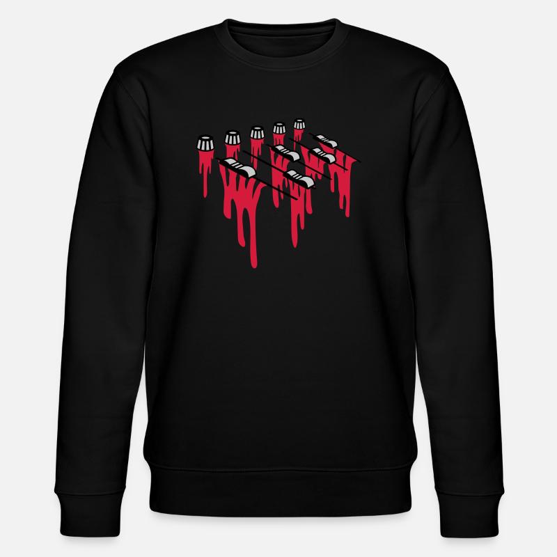 Blut Tropfen Mischpult - Stanley/Stella Unisex Bio-Sweatshirt CHANGER  - Schwarz
