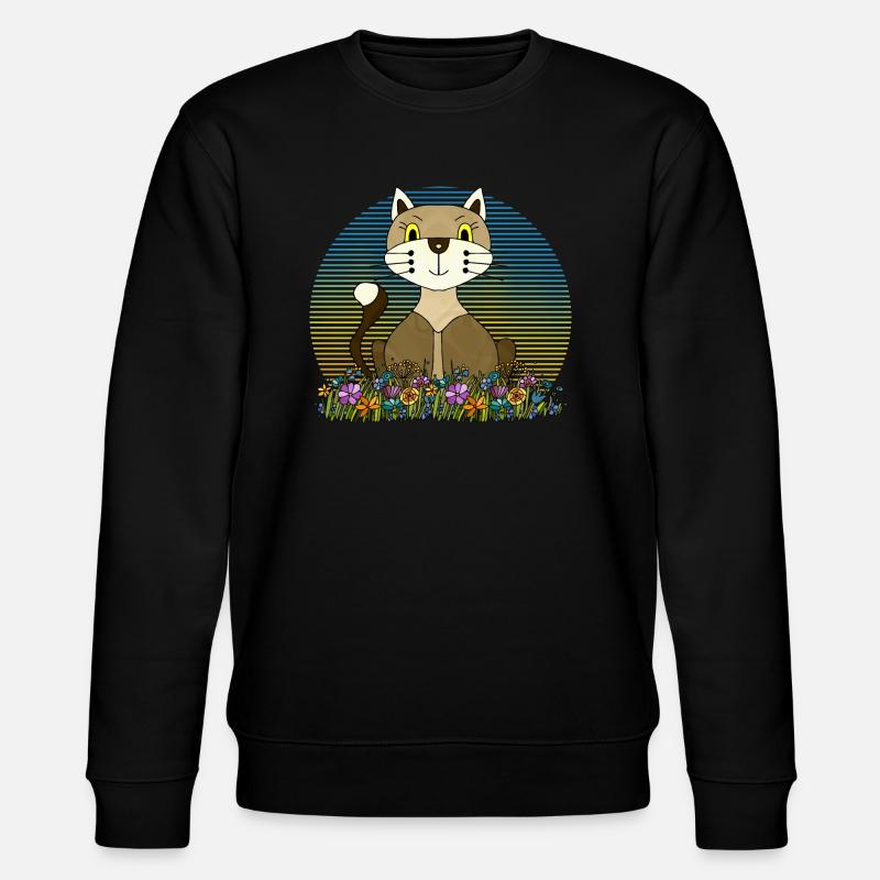 Cat - Stanley/Stella CHANGER Unisex Organic Sweatshirt - black