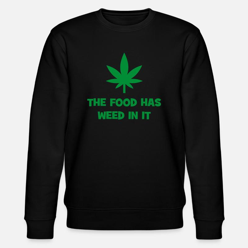 Cannabis im Essen - Stanley/Stella Unisex Bio-Sweatshirt CHANGER  - Schwarz