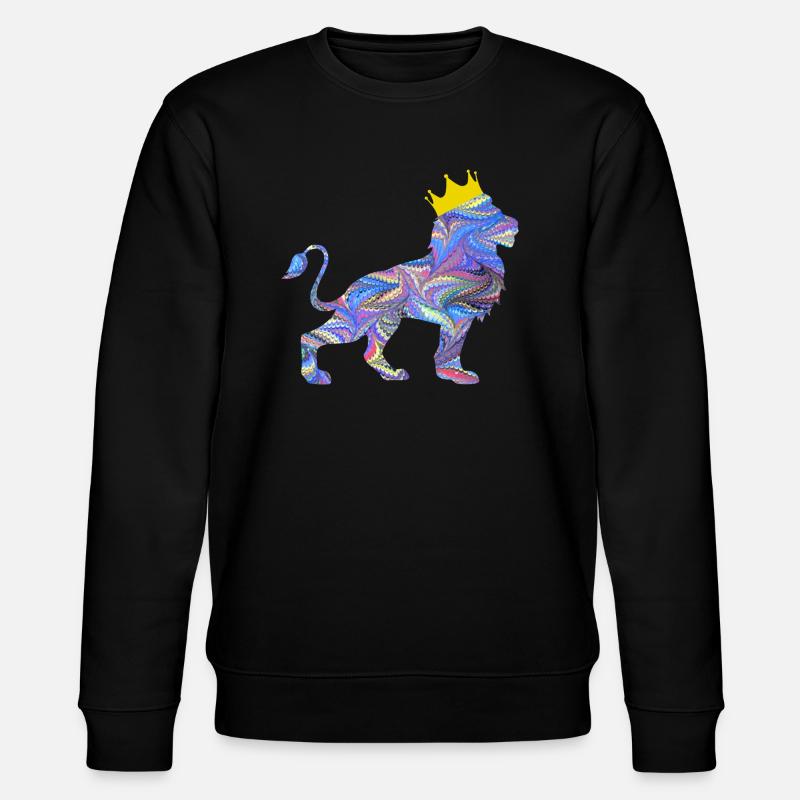 löwe e 45 - Stanley/Stella Unisex Bio-Sweatshirt CHANGER  - Schwarz