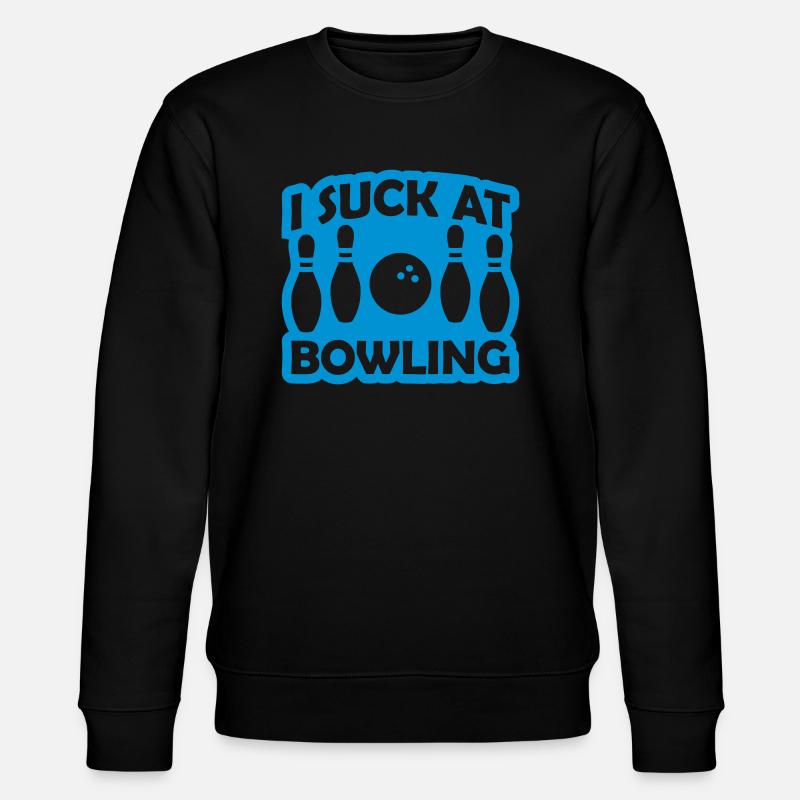 I suck at bowling - Stanley/Stella Unisex Bio-Sweatshirt CHANGER  - Schwarz