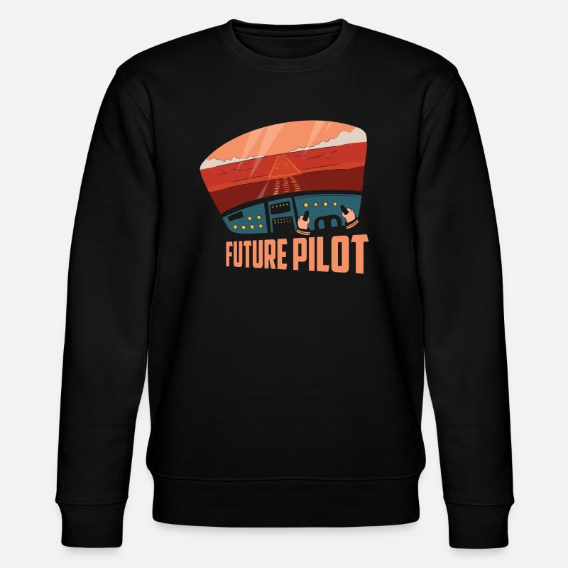Future Pilot Airline Fly Aviation - Sweat bio CHANGER Stanley/Stella Unisexe - noir