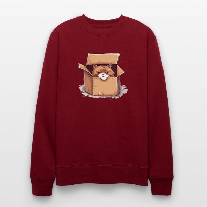 Cat grumpy grumpy grumpy sits in the box Stanley/Stella CHANGER Unisex Organic Sweatshirt