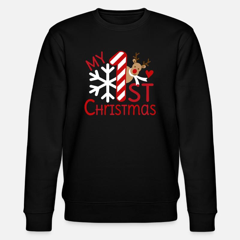My First Christmas - Stanley/Stella CHANGER Unisex Organic Sweatshirt - black
