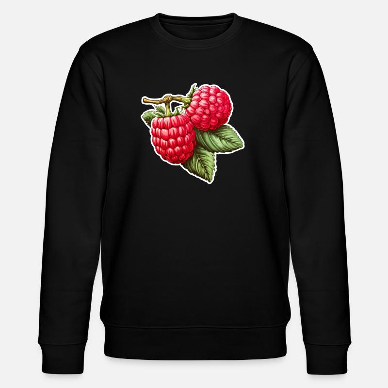 Raspberry Double Fruit - Stanley/Stella CHANGER Unisex Organic Sweatshirt - black